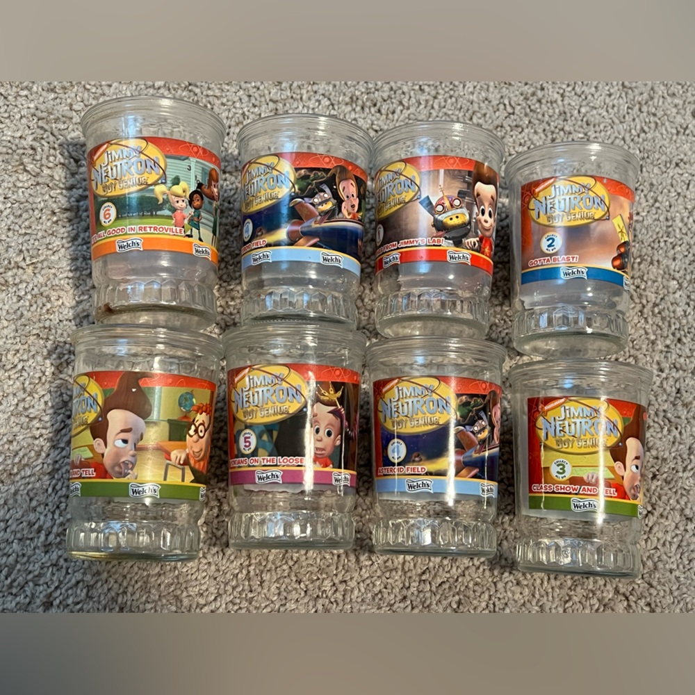 2000s Jimmy Neutron Welch’s glasses set (8) or (4)